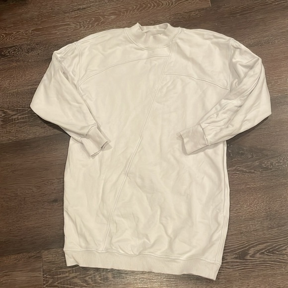 🗻Lululemon Broken Beats crew neck sweatshirt Dress Alpine White size xs - Picture 2 of 10